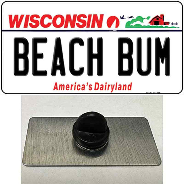 Beach Bum Wisconsin Wholesale Novelty Metal Hat Pin
