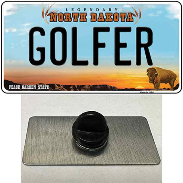 Golfer North Dakota Wholesale Novelty Metal Hat Pin