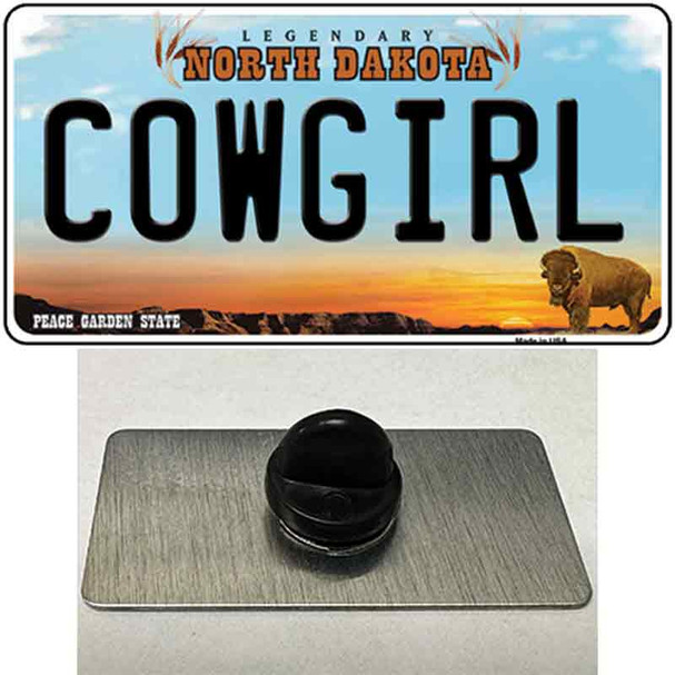 Cowgirl North Dakota Wholesale Novelty Metal Hat Pin