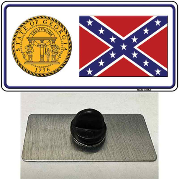 Confederate Flag Georgia Seal Wholesale Novelty Metal Hat Pin