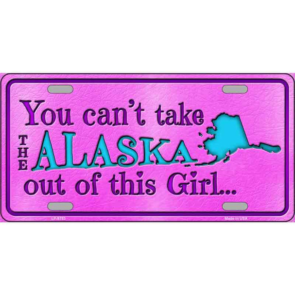 Alaska Girl Novelty Wholesale Metal License Plate