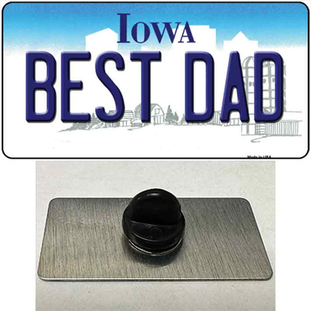 Best Dad Iowa Wholesale Novelty Metal Hat Pin