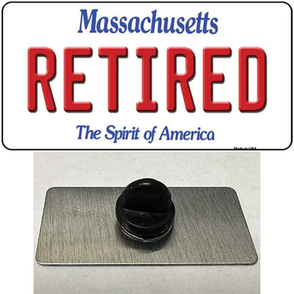 Retired Massachusetts Wholesale Novelty Metal Hat Pin