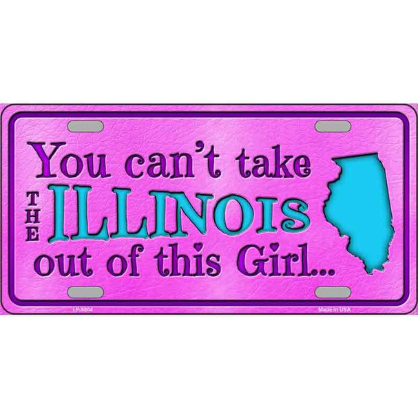 Illinois Girl Novelty Wholesale Metal License Plate