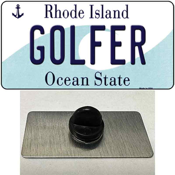 Golfer Rhode Island State Wholesale Novelty Metal Hat Pin