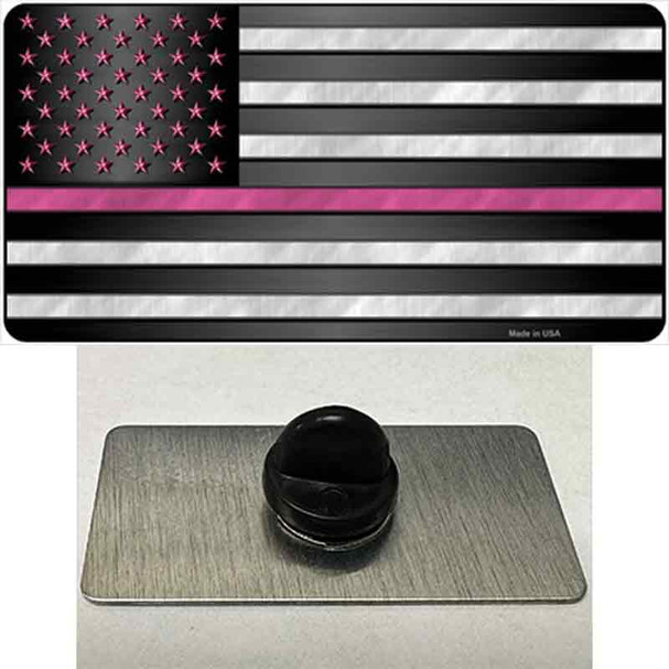 Thin Pink Line With Pink Stars Wholesale Novelty Metal Hat Pin