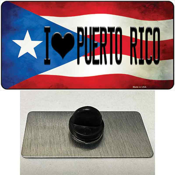 I Love Puerto Rico Flag Wholesale Novelty Metal Hat Pin