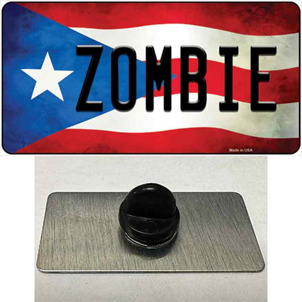 Zombie Puerto Rico Flag Wholesale Novelty Metal Hat Pin