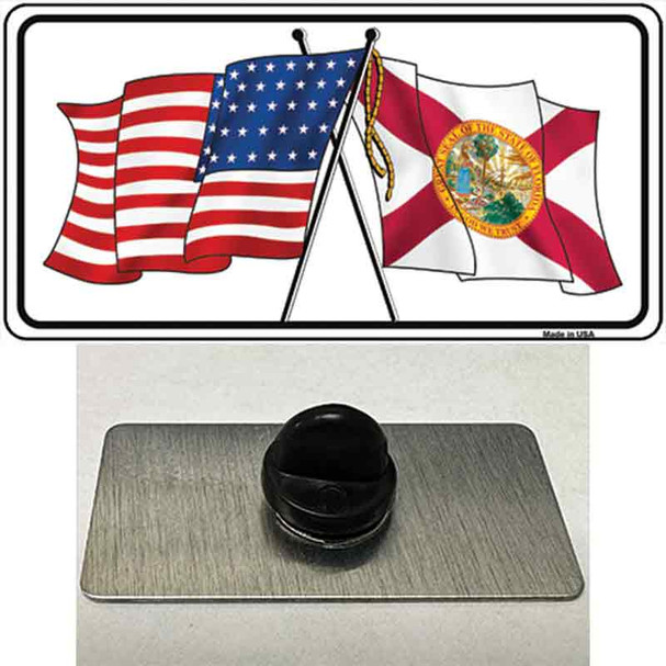 Florida Crossed US Flag Wholesale Novelty Metal Hat Pin