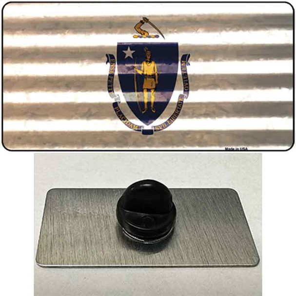 Massachusetts Corrugated Flag Wholesale Novelty Metal Hat Pin