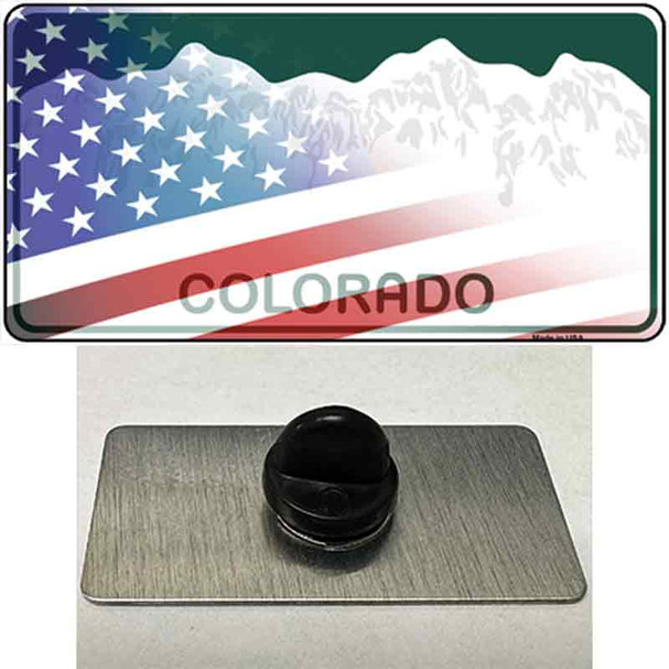 Colorado with American Flag Wholesale Novelty Metal Hat Pin