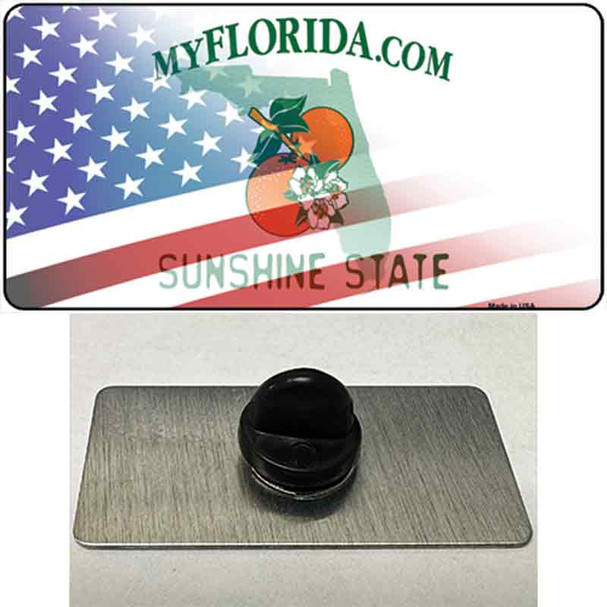 Florida with American Flag Wholesale Novelty Metal Hat Pin