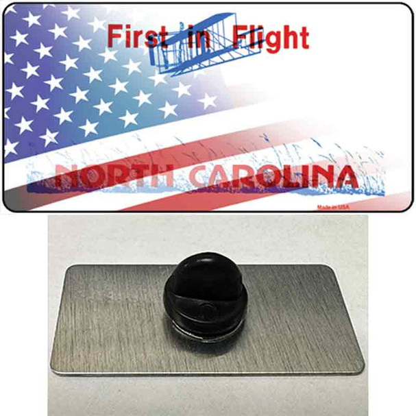 North Carolina with American Flag Wholesale Novelty Metal Hat Pin