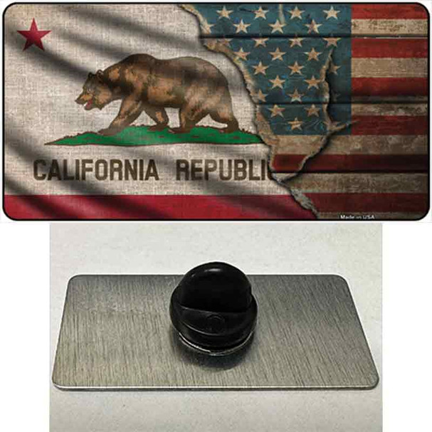 California/American Flag Wholesale Novelty Metal Hat Pin