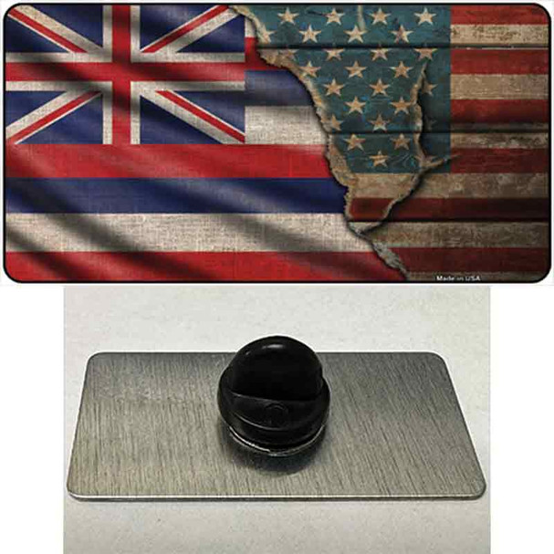 Hawaii/American Flag Wholesale Novelty Metal Hat Pin