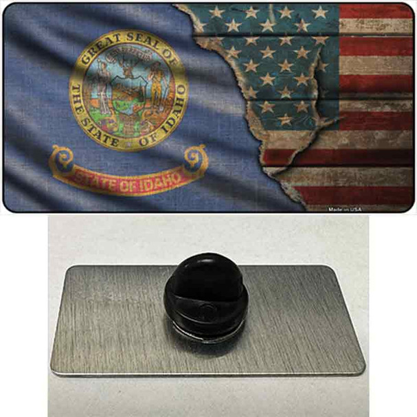 Idaho/American Flag Wholesale Novelty Metal Hat Pin