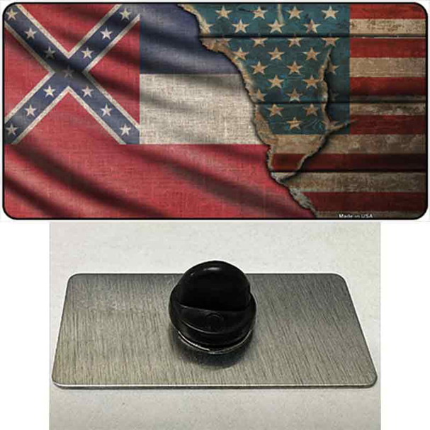 Mississippi/American Flag Wholesale Novelty Metal Hat Pin