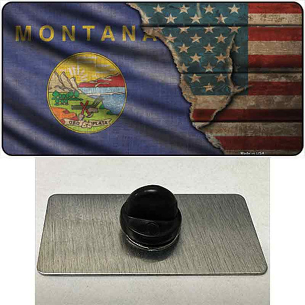 Montana/American Flag Wholesale Novelty Metal Hat Pin