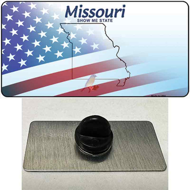 Missouri Show Me with American Flag Wholesale Novelty Metal Hat Pin