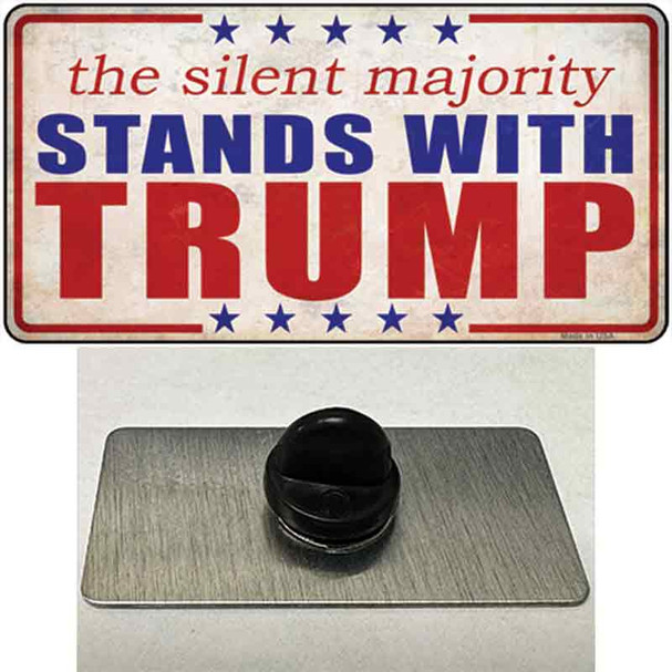 Silent Majority Stands with Trump Wholesale Novelty Metal Hat Pin