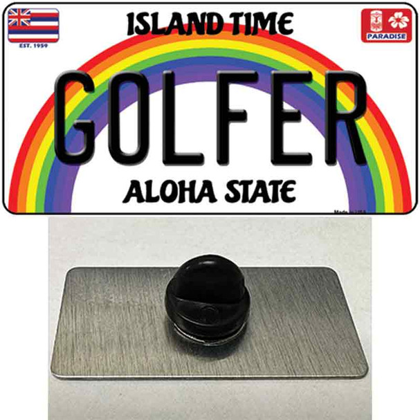 Golfer Hawaii Wholesale Novelty Metal Hat Pin