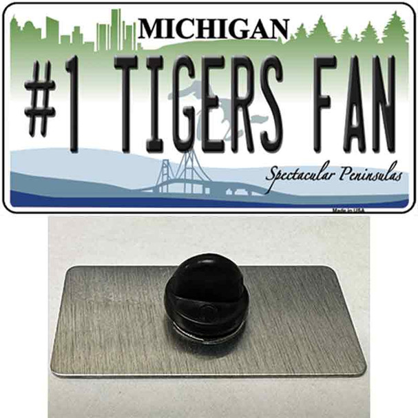 Number 1 Tigers Fan Wholesale Novelty Metal Hat Pin Tag