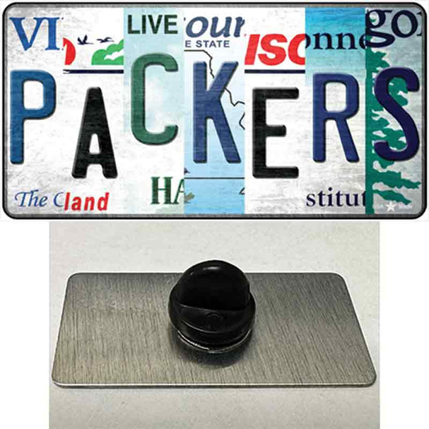 Packers Strip Art Wholesale Novelty Metal Hat Pin Tag