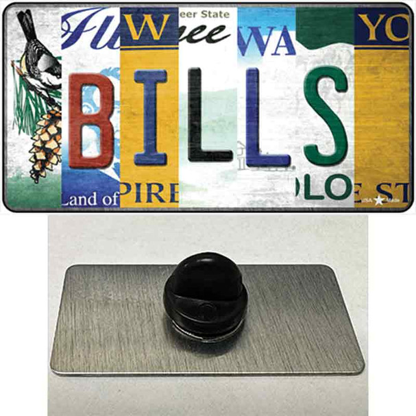 Bills Strip Art Wholesale Novelty Metal Hat Pin Tag