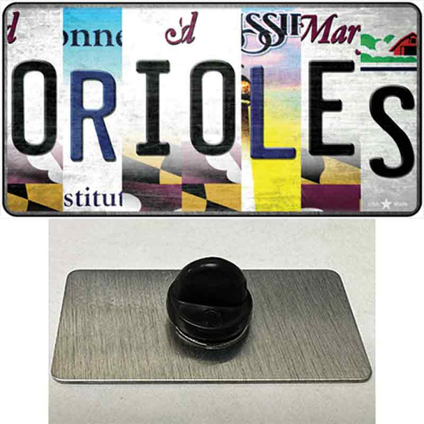 Orioles Strip Art Wholesale Novelty Metal Hat Pin Tag