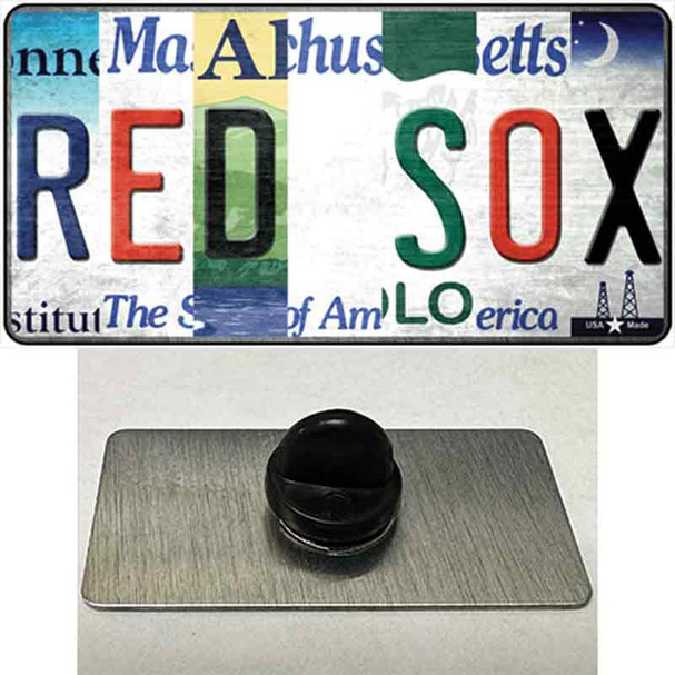 Red Sox Strip Art Wholesale Novelty Metal Hat Pin Tag