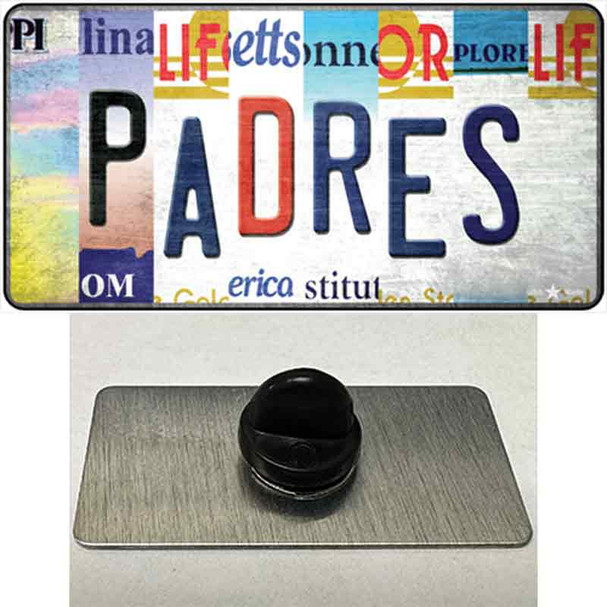 Padres Strip Art Wholesale Novelty Metal Hat Pin Tag