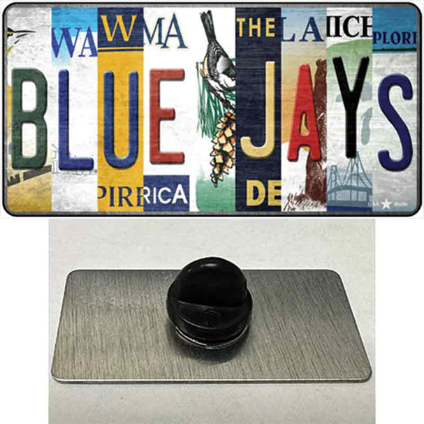 Blue Jays Strip Art Wholesale Novelty Metal Hat Pin Tag
