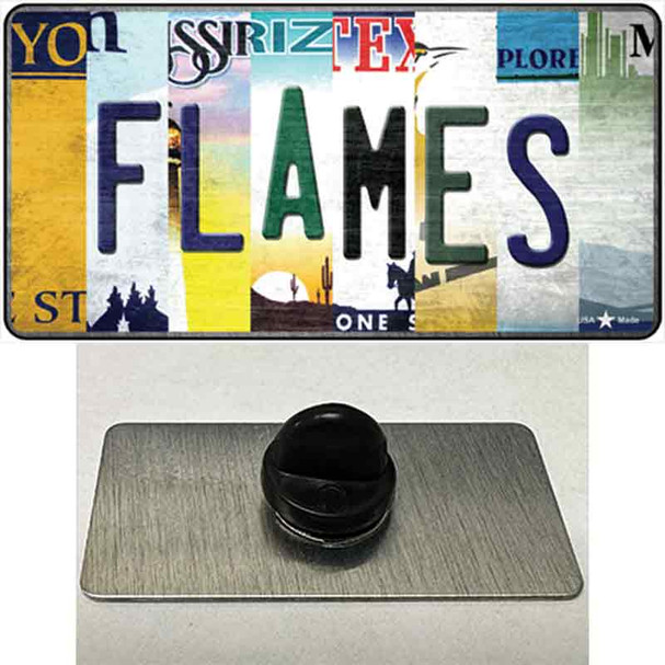 Flames Strip Art Wholesale Novelty Metal Hat Pin Tag