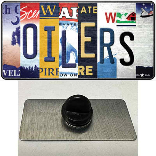 Oilers Strip Art Wholesale Novelty Metal Hat Pin Tag
