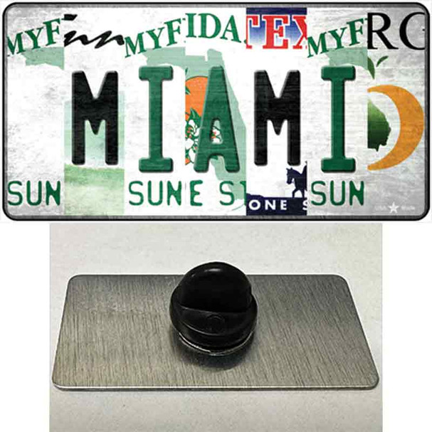 Miami Strip Art Wholesale Novelty Metal Hat Pin Tag