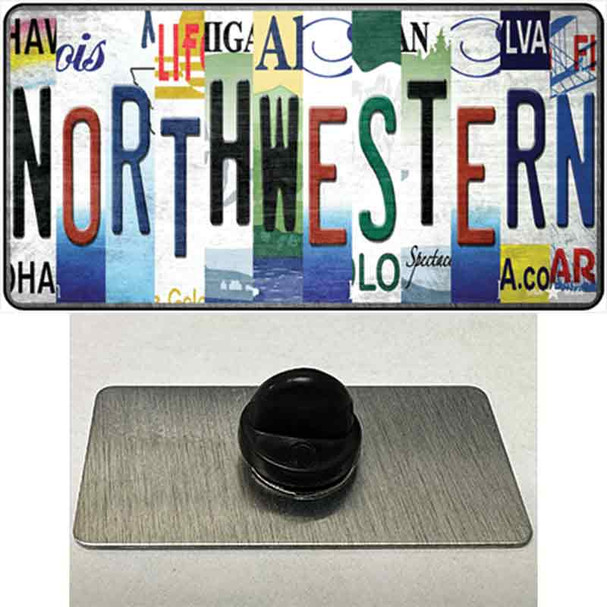 Northwestern Strip Art Wholesale Novelty Metal Hat Pin Tag