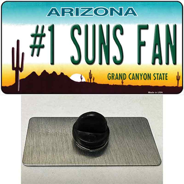 Number 1 Suns Fan Wholesale Novelty Metal Hat Pin Tag