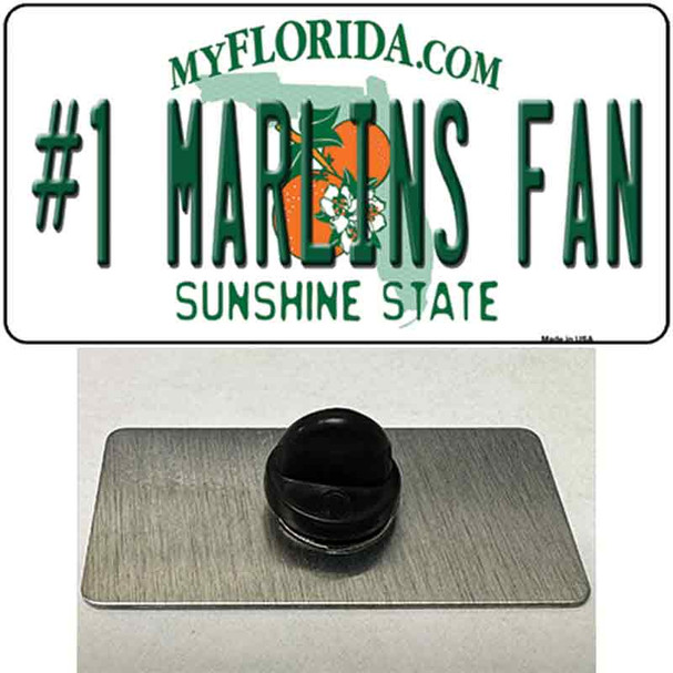 Number 1 Marlins Fan Wholesale Novelty Metal Hat Pin Tag