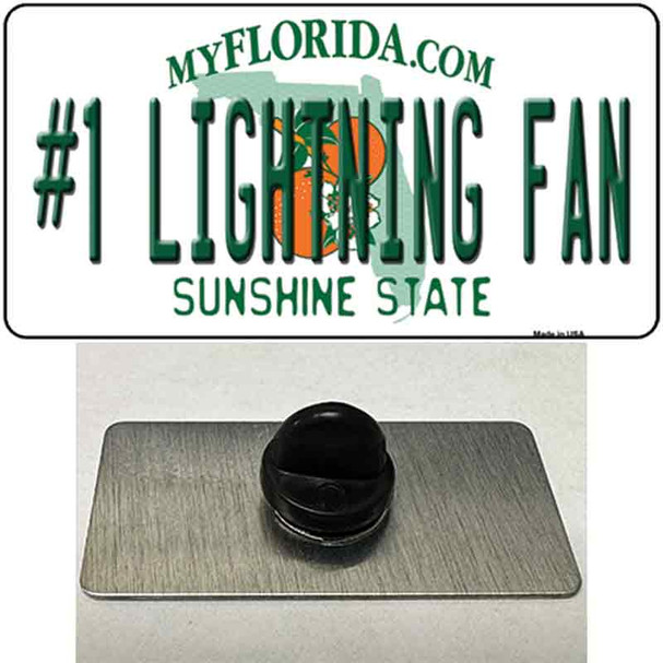 Number 1 Lightning Fan Wholesale Novelty Metal Hat Pin Tag
