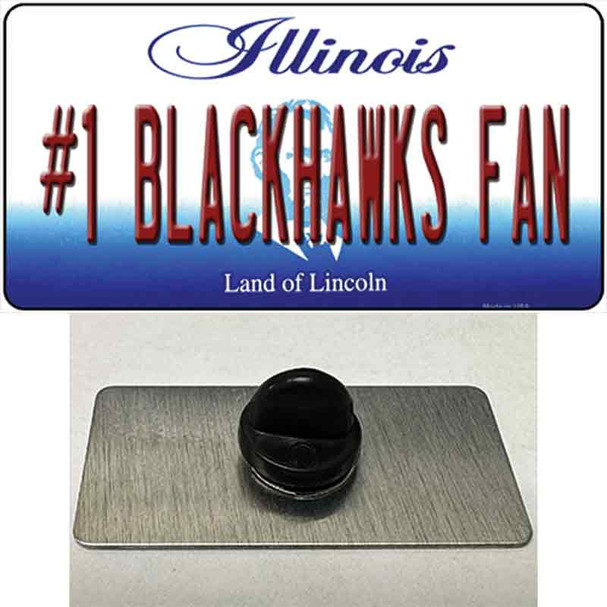 Number 1 Blackhawks Fan Wholesale Novelty Metal Hat Pin Tag