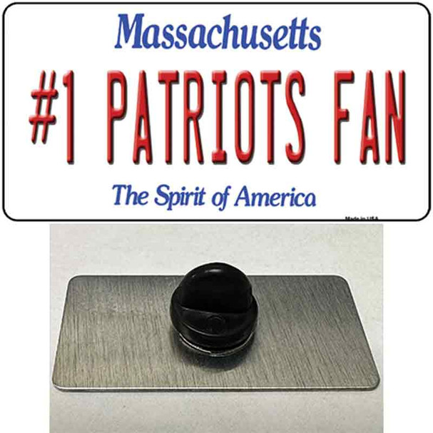 Number 1 Patriots Fan Wholesale Novelty Metal Hat Pin Tag