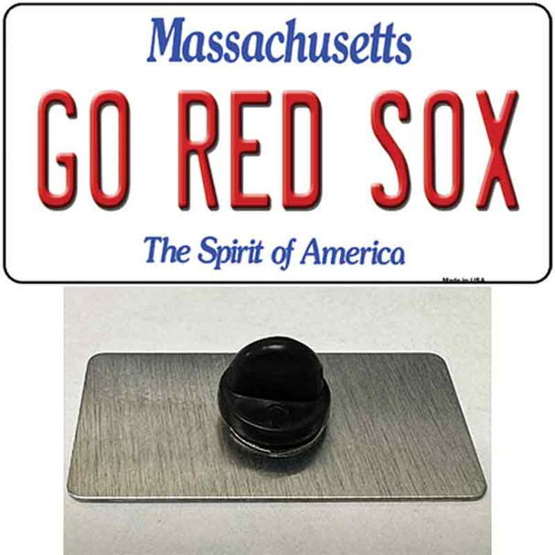 Go Red Sox Wholesale Novelty Metal Hat Pin Tag