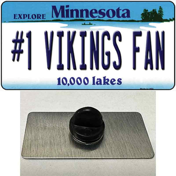 Number 1 Vikings Fan Wholesale Novelty Metal Hat Pin Tag