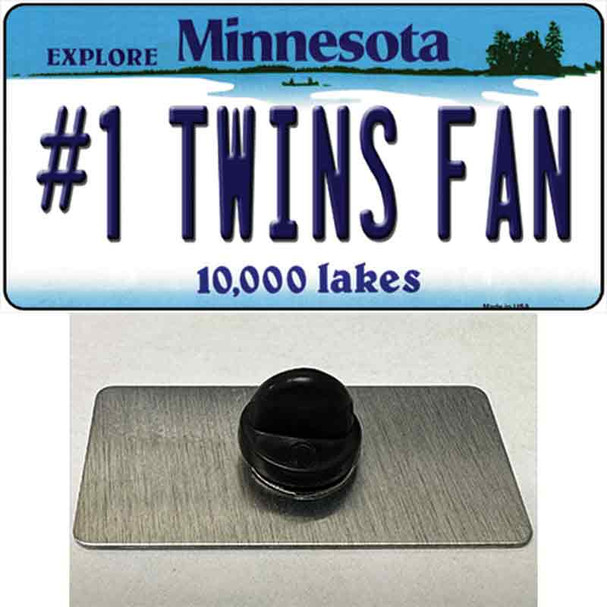 Number 1 Twins Fan Wholesale Novelty Metal Hat Pin Tag