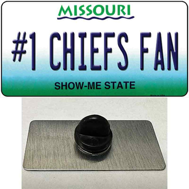 Number 1 Chiefs Fan Wholesale Novelty Metal Hat Pin Tag