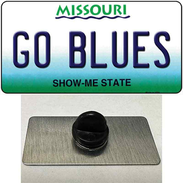 Go Blues Wholesale Novelty Metal Hat Pin Tag