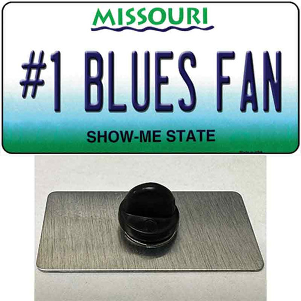 Number 1 Blues Fan Wholesale Novelty Metal Hat Pin Tag