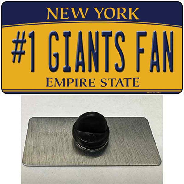 Number 1 Giants Fan New York Wholesale Novelty Metal Hat Pin Tag