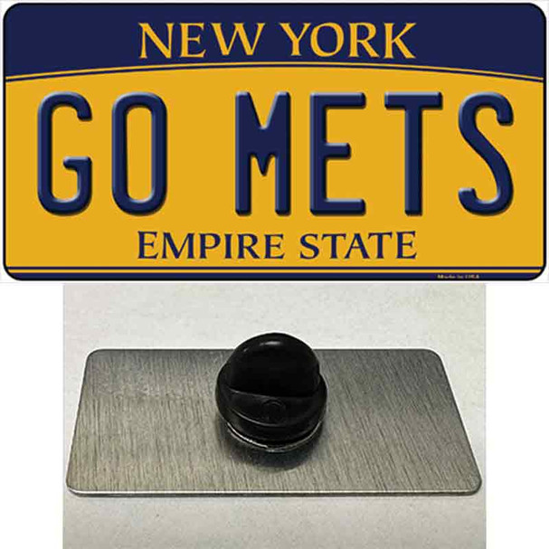 Go Mets Wholesale Novelty Metal Hat Pin Tag