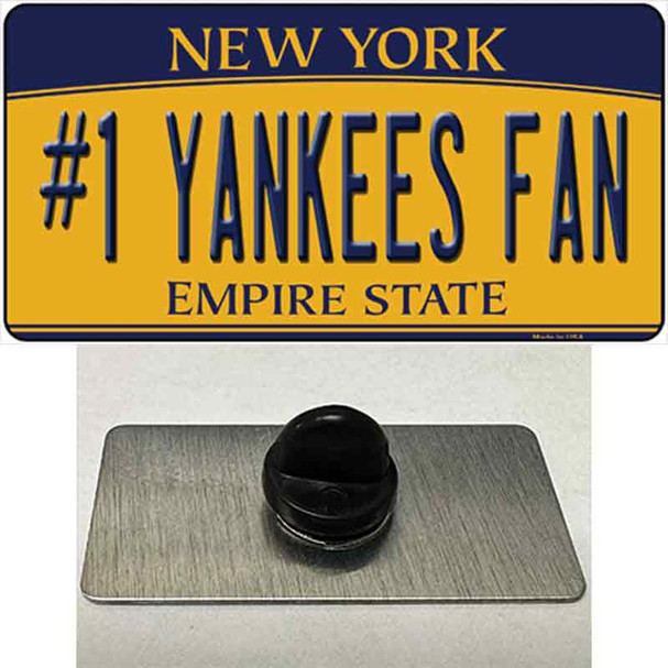 Number 1 Yankees Fan Wholesale Novelty Metal Hat Pin Tag